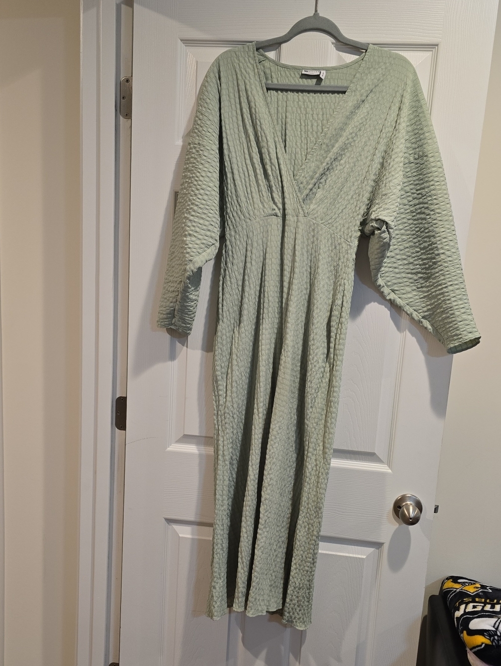 ASOS Mint Sage Textured Maxi Dress